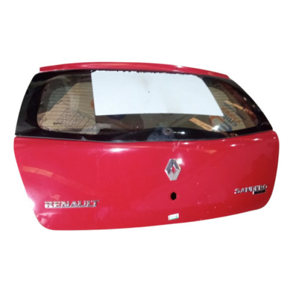 Tampa Traseira Porta Malas Renault Sandero Exp 2008 A 2014 Vermelho