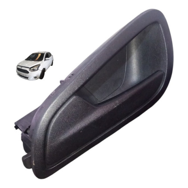 Maçaneta Interna Traseira Esquerda Ford Ka 2015 A 2021 Preto Traseira