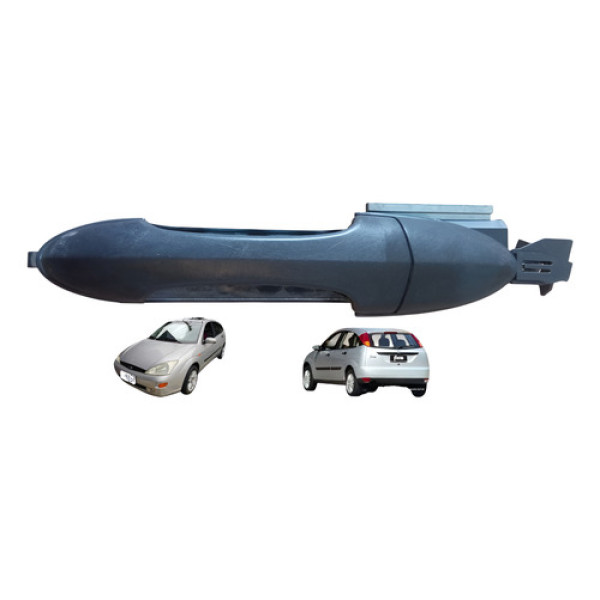 Maçaneta Externa Completa Traseira Esquerda Focus Hat 01 08 Preto Traseira