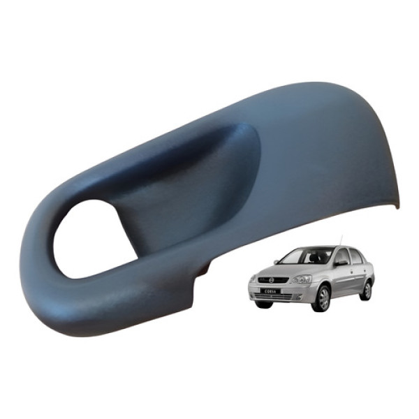 Moldura Maçaneta Interna Dianteira Esquerda Corsa Sedan 2006 Cinza-escuro