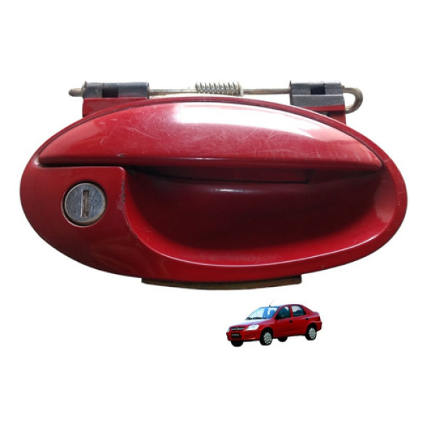 Maçaneta Externa Dianteira Direita Gm Prisma Maxx 1.4 07 12 Vermelho Dianteira