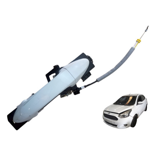 Maçaneta Externa Traseira Direita Ford Ka Hatch 2015 A 2020 Branco Traseira