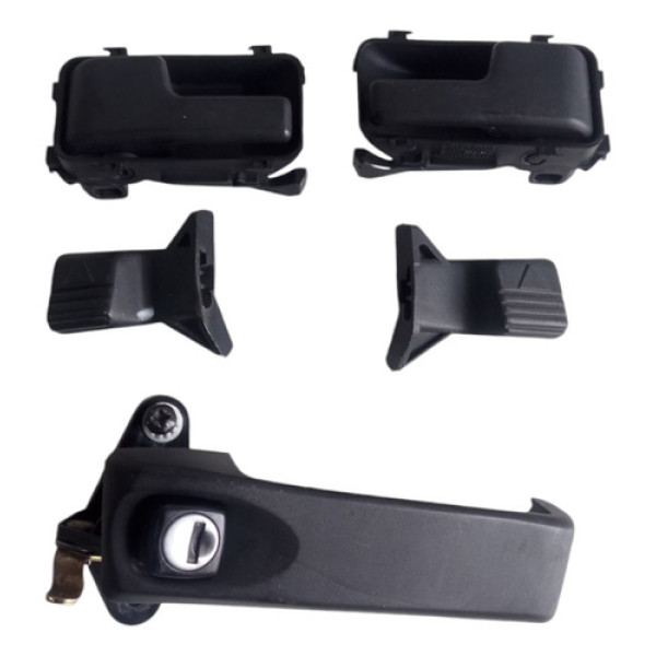 Maçaneta Interna Externa Traseira Dianteira Esq Dir Uno 2003 Preto Dianteira/traseira