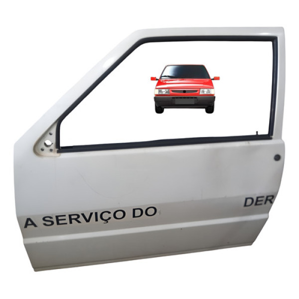 Porta Dianteira Fiat Uno Duas Porta Chinesinho 2004 Dianteira Esquerdo Branco