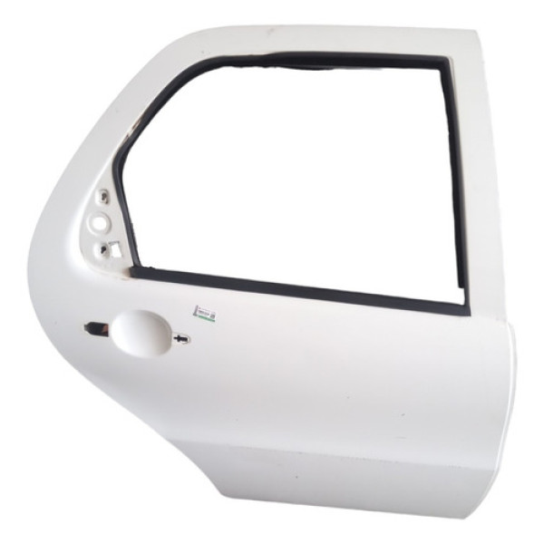 Porta Traseira Direita Branca Fiat Siena 1.0 Zoião 2008 2009 Traseira Direita Branco