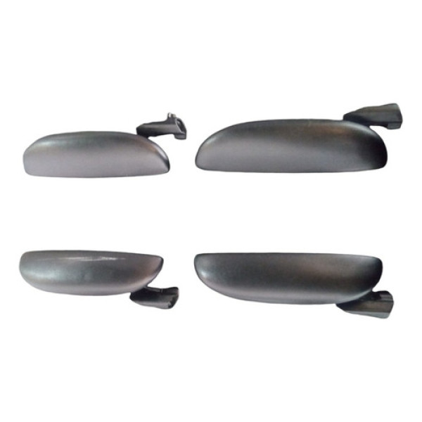 Jogo 4 Maçaneta Externa Dian/tras Esq/dir Fiat Palio 2004/05 Preto Dianteira/traseira