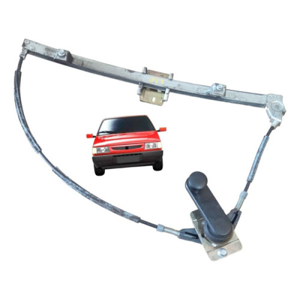 Máquina Vidro Manual Esquerdo Dianteiro Fiat Uno 2000 A 2010