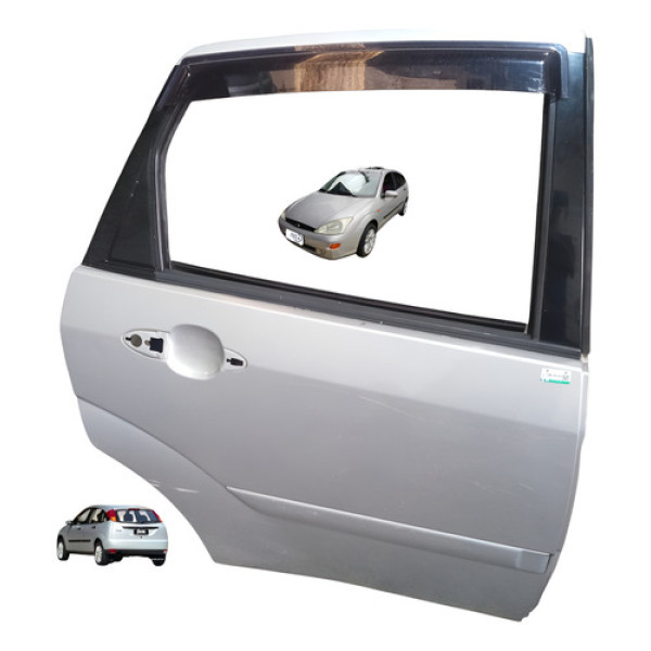 Porta Traseira Direita Ford Focus Hacth 2001 2008 Traseira Direito Prata