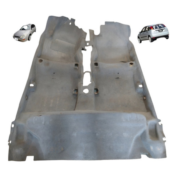 Carpete Forro Assoalho Ford Focus Hatch 2001 2008 Cinza-escuro