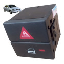 Botão Trava Pisca Alerta Gm Vectra Elegance 2.0 2006 A 2011 Preto E Vermelho