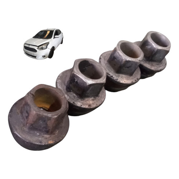 Jogo Porca De Roda Ford Ka Se 2015 A 2020 Preto Cinza