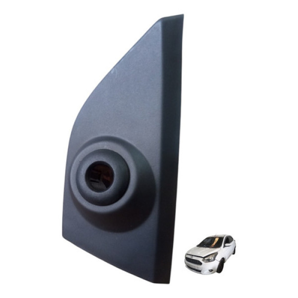 Acabamento Interno Retrovisor Direito Ford Ka 2014 A 2020 Preto Acinzentado, Cinza Escuro