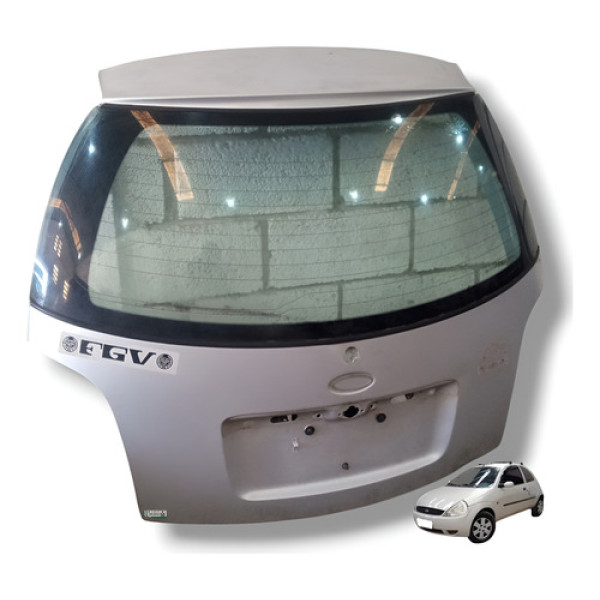 Tampa Traseira Porta Malas Ford Ka Gl Zetec Rocam Hatch 2006 - Prata
