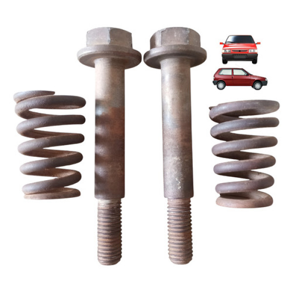 Par Parafuso Com Mola Fixação Escapamento Fiat Uno 1.0 2004