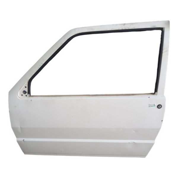 Porta Esquerda Com Fechadura Maquina Miolo Uno 2portas 2003 Dianteira Esquerdo Branco