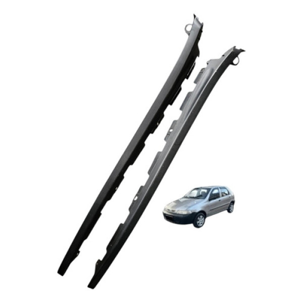 Par Moldura Parabrisa Externo Palio Strada Siena 2001 A 2012 Preto