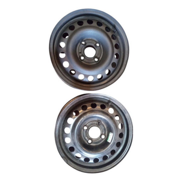 Par Roda De Ferro Aro 14 Preta Gm Chevrolet Corsa Pick Up Preto