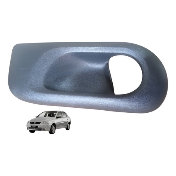 Moldura Maçaneta Interna Traseira Esquerda Corsa Sedan 03 12 Cinza-escuro
